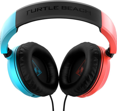 Куфеј gaming Turtle Beach Recon 50, со кабел, прилагодлив микрофон, сино и црвено