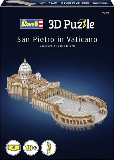 Puzzle 3D Bazilika e Shën Pjetrit, model për zbukurim, me shumë pjesë