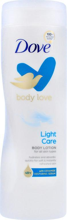 Locion trupi Dove Body Love Light Care, për të gjitha llojet e lëkurës, 400ml, i bardhë