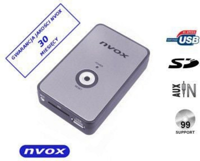 Emulator CD changer Nvox NV1080A, FIAT 8 pin, USB SD AUX, gri
