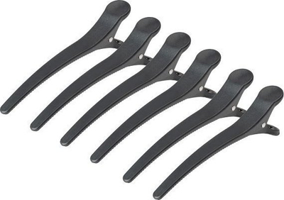Kapëse flokësh Activeshop E-32, set me 6 copë, 11.5 cm, të zeza
