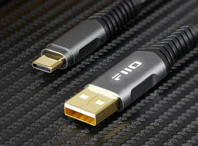 Kabllo USB FiiO LA-TC1, USB A në USB C, 1 m, i zi