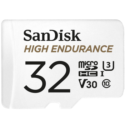 Kartë e memories SanDisk High Endurance, MicroSDHC, 32 GB, Class 10 + përshtatës SD