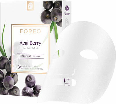 Foreo Acai Berry Mask, 3 x 20 g