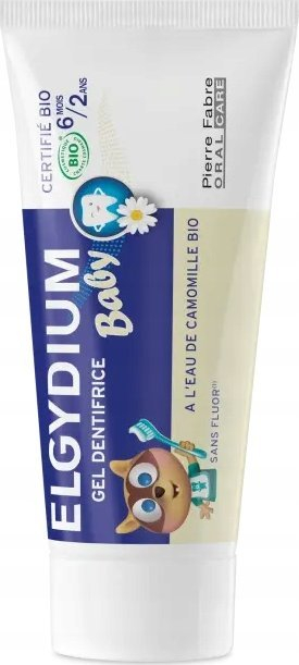 Pastë dhëmbësh xhel Elgydium Baby, për fëmijë 6 muaj 2 vjeç, pa fluor, 30ml