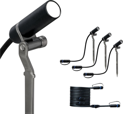 Set drita kopshti Paulmann Plantini 94156, LED 7.5W, dritë e ngrohtë, antracit