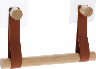 Mbajtës letre tualeti pa shpim, bambu 20 cm, kafe