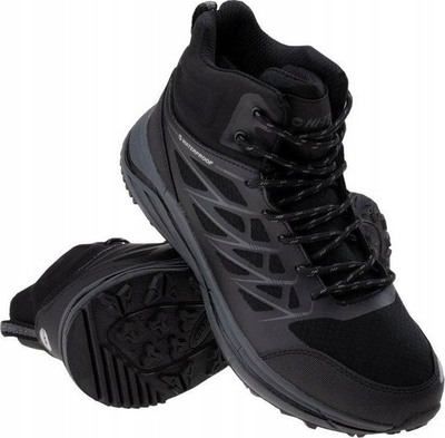 Këpucë trekking Hi-Tec Gewila Mid WP M, të papërshkueshme nga uji, për meshkuj, të zeza