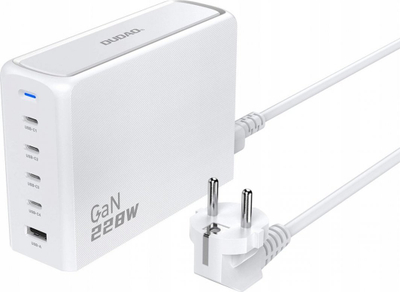 Karikues Dudao A228EU GaN, 1x USB-A, 4x USB-C, PD, 228W 