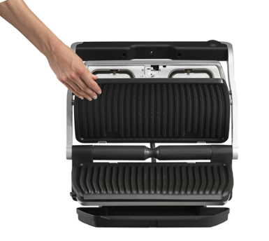 Skarë elektrike Tefal Optigrill + XL GC 722 D, e zezë / argjendtë