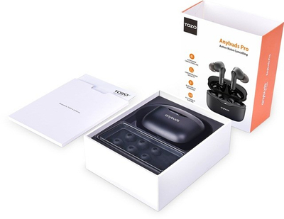 Kufje pa tel TOZO Anybuds Pro, me ANC, Bluetooth 5.3, IPX4, të zeza