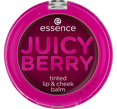 Balsam për buzë dhe faqe Essence Juicy Berry, 3 g