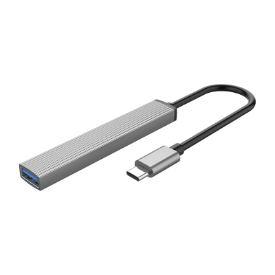 Hub USB C Orico AH-13, 4 porta USB A, USB 3.0, gri