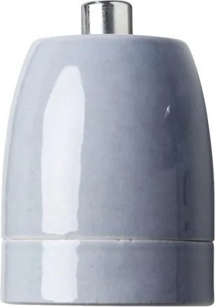 Prizë llame Nielsen Light, E27, porcelan, gri e çelët