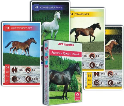 Lojë letra Cartamundi Quartet Horses, për fëmijë, shumëngjyrëshe