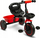 Tricikël Toyz 3 Wheel Bike Loco, metalik, me zile dhe shporta, i kuq