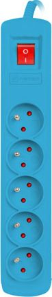 Prizë multiple Natec Bercy 400 NSP-1716, 5 dalje, kabllo 1.5 m, blu