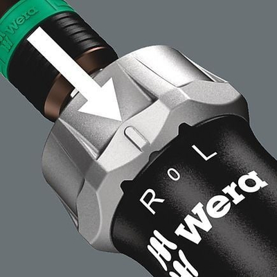 Set kaçavidash ragliere Wera Pistol, 7 copë, Rapidaptor 1/4", jeshile me të zezë
