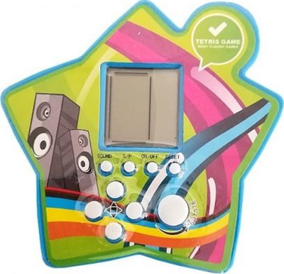 Loja elektronike xhepi Lean Sport Tetris Star, ekran i vogël, për kalamaj mbi 3 vjeç, e verdhë