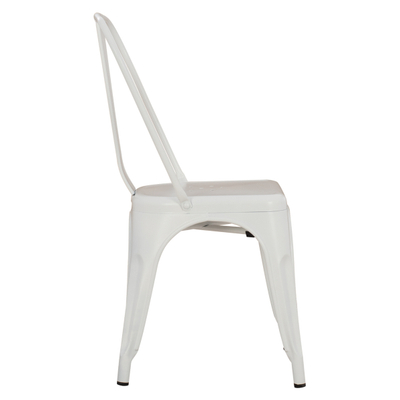 Karrige ngrënieje Melita-Pro prej metali 44x47x84,5Hcm (HM8641.41), bardhë