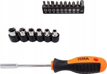 Set bitash ISMA Universal, 17 copë, me adapter, shumëngjyrësh