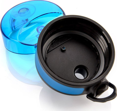Shishe sportive Meteor me filter, 650 ml, transparente, blu