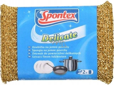 Sfungjer pastrimi Spontex Delicate Abrasive, për ena dhe kuzhinë, gold