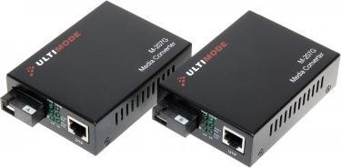 Media konvertues Ultimode M-207G, 1Gb/s, fibër optike, i zi