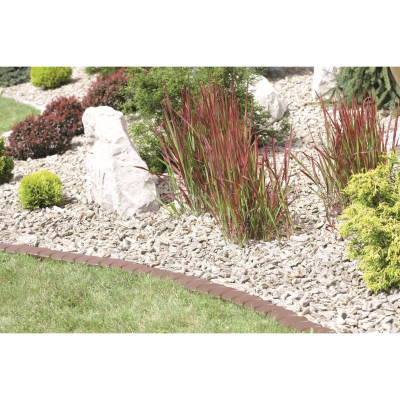 Palisadë kopshti Prosperplast Flat Stone, 12cm, 3.8m, gri