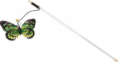 Lodër për mace Yarro Fishing Rod, me flutur, shumëngjyrëshe