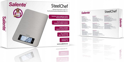 Peshore kuzhine Salente KVS SteelChef, dixhitale, 5 kg, argjendtë
