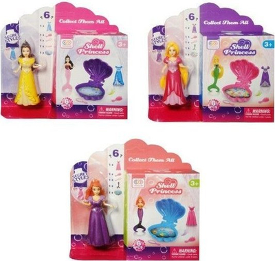Kukull princeshë Mix Swede Doll In a Shell, set me gëzhojë e aksesorë, ngjyra nga më të ndryshmet