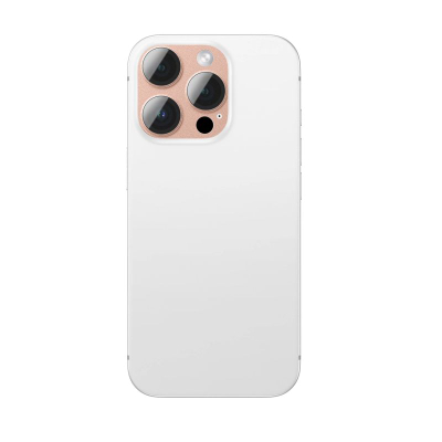 Заштита за камера Amazing Thing за iPhone 16 Pro Pro Max, зацврстено стакло, алуминиумска рамка, металик розова боја