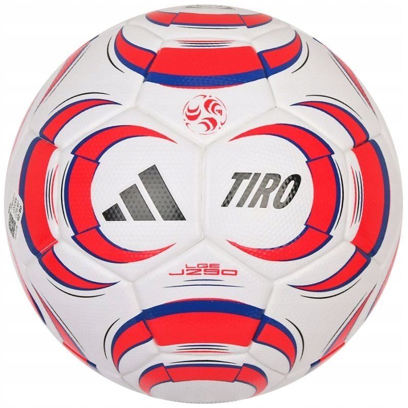 Top futbolli Adidas Tiro League Junior 290g, madhësia 4, i bardhë me të kuqe