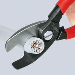 Gërshërë për kabllo Knipex 9512200, teh i dyfishtë, 200mm, kuqe‑kaltër
