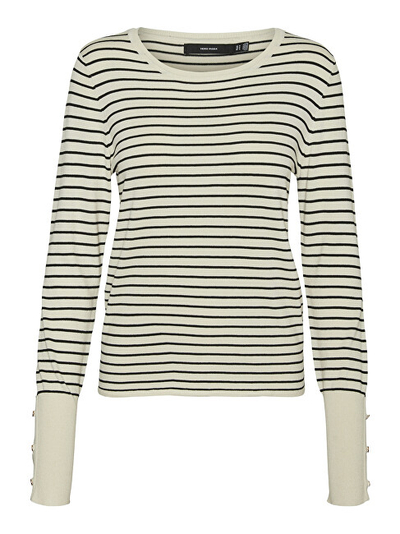 Bluzë për femra Vero Moda Dory Sweater, e zezë/ e bardhë