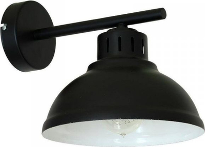 Aplike muri Luminex Sven, metal, 1 llampë, e zezë