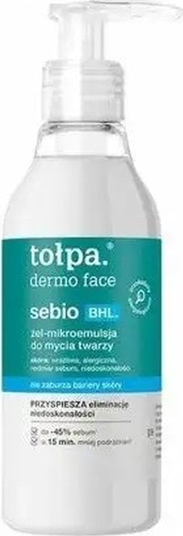 Xел за чистење лице Tołpa Sebio BHL, микроемулзија, 195 ml