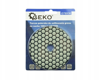 Disk diamanti për bluarje me ujë Geko G78916, 100mm, grit 3000, shumëngjyrësh