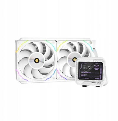 Течен CPU ладилник Valkyrie V240 LCD, 240mm, ARGB, бел