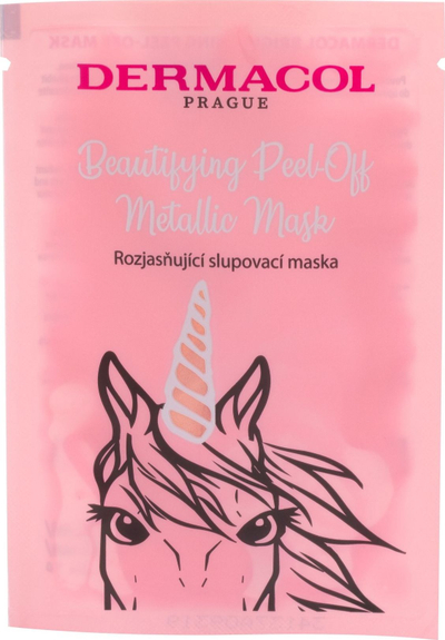 Maskë fytyre Dermacol Beauty Peel-Off Metallic, për shkëlqim, 15ml