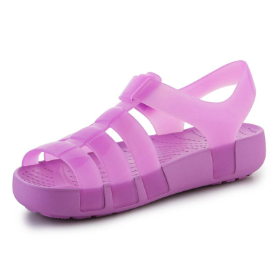 Sandale fëmijësh Crocs Isabella Jelly Sandal Jr 209837-6WQ, material xheli, rozë