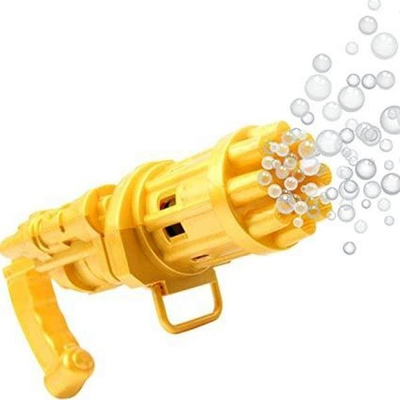 Играчка генератор за меурчиња PROMO Bubble Terminator Gold 7581 Peekaboo, со батерии, 8 отвори, златна боја