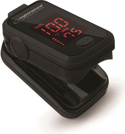 Pulsoksimetër Esperanza Pulse Oximeter, në majë të gishtit, ekran digjital, i zi