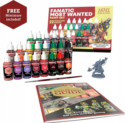 Сет акрилни бои The Army Painter Warpaints Fanatic Most Wanted, 22 парчиња, за минијатури