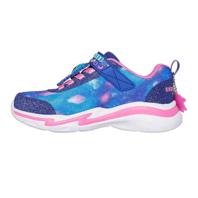 Atlete për goca Skechers Snuggle Sneaks Skech Squad, tekstile sintetike, që lahen në makinë, blu