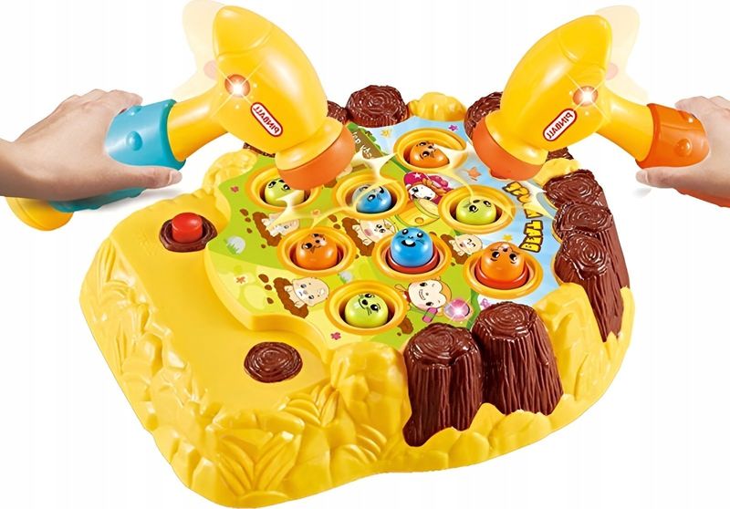 Lojë interaktive Bounn Dexterity Reflex Game, me çekan, 3+, shumëngjyrëshe