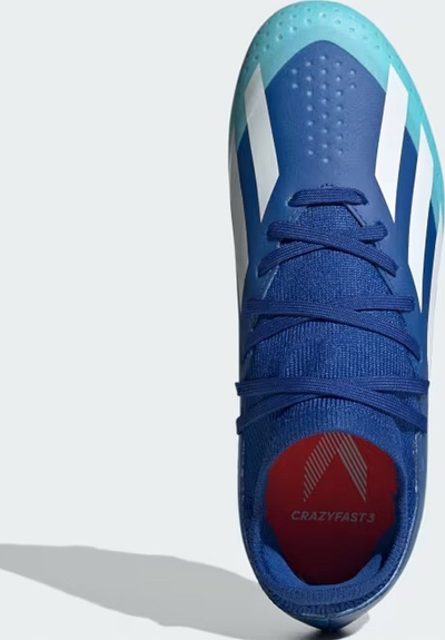 Këpucë futbolli Adidas X Crazyfast.3 FG Kids, fushë natyrale, royal blu me të bardha