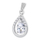 Pendant për qafore Brilio Silver, i argjendtë/transparent