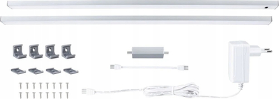 Set drite për mobilje Paulmann Inline Starter, 2 llamba LED 55 cm, me sensor lëvizje, krom